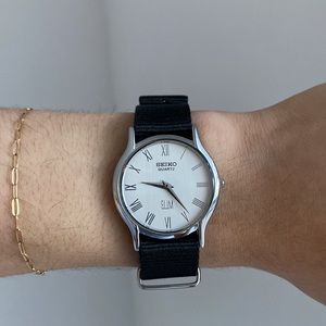 Seiko Watch With Nato and Leather Band